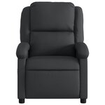 vidaXL Fauteuil de massage inclinable noir cuir véritable