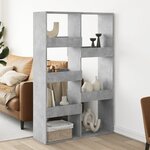 vidaXL Cloison de séparation gris béton 100x33x155 5cm bois ingénierie