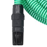 vidaXL Tuyau d'aspiration avec raccords en PVC vert 1" 10 m PVC