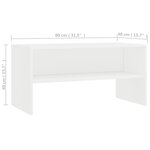 vidaXL Meuble TV Blanc 80x40x40 cm Bois d’ingénierie