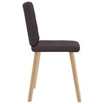 vidaXL Chaises à manger lot de 4 marron foncé tissu