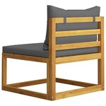 vidaXL Salon de jardin 7 Pièces avec coussin Bois d'acacia solide