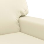 vidaXL Canapé à 2 places Crème 140 cm Similicuir