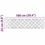 vidaXL Plaques à damier 4 Pièces Argent 100 x 25 cm Aluminium