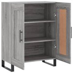 vidaXL Buffet sonoma gris 69 5x34x90 cm bois d'ingénierie