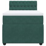 vidaXL Sommier à lattes de lit avec matelas Vert foncé 90x200 cm