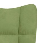 vidaXL Chaise de relaxation Vert clair Velours