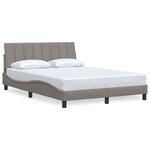vidaXL Cadre de lit sans matelas Hanko taupe 120x200 cm tissu