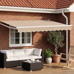 vidaXL Auvent rétractable électrique Beige 3 5 x 2 m