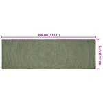 vidaXL Tapis de surface Vert olive 80 x 300 cm Jute