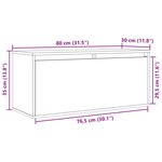 vidaXL Armoires murales Noir 80x30x35 cm Bois de pin massif