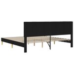 vidaXL Cadre de lit avec tête de lit Noir 200 x 200 cm Tissu