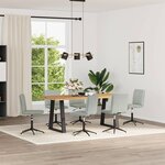 vidaXL Chaises à manger lot de 6 gris clair velours