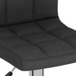 vidaXL Tabouret de bar Noir Tissu