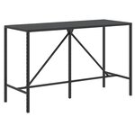 vidaXL Ensemble de bar de jardin 9 Pièces avec coussins noir poly rotin