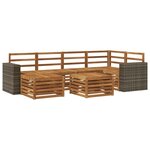 vidaXL Ensemble de canapés d'extérieur 7 pc Naturel Polyester