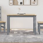 vidaXL Table à manger Panama gris 117x60x75 cm bois massif de pin