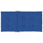 vidaXL Coussins de chaise de jardin à dossier bas lot de 4 bleu royal