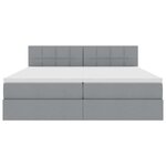 vidaXL Lit de Rangement Gris clair 180 x 200 cm Cuir synthétique