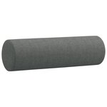 vidaXL Canapé 2 places avec oreillers gris foncé 120 cm tissu