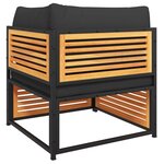 vidaXL Salon de jardin avec coussins 5 Pièces Bois d'acacia solide