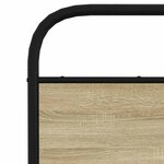 vidaXL Cadre de lit en métal sans matelas chêne sonoma 140x190 cm