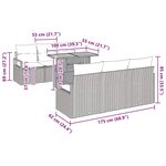 vidaXL Ensemble de canapé de jardin 7 Pièces Noir Poly rotin