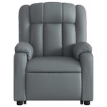 vidaXL Fauteuil inclinable électrique gris similicuir