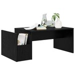 vidaXL Table basse Chêne noir 90 x 45 x 35 cm Bois d'ingénierie