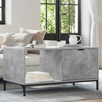 vidaXL Table basse Gris béton 90 x 49 x 46 cm Bois d'ingénierie
