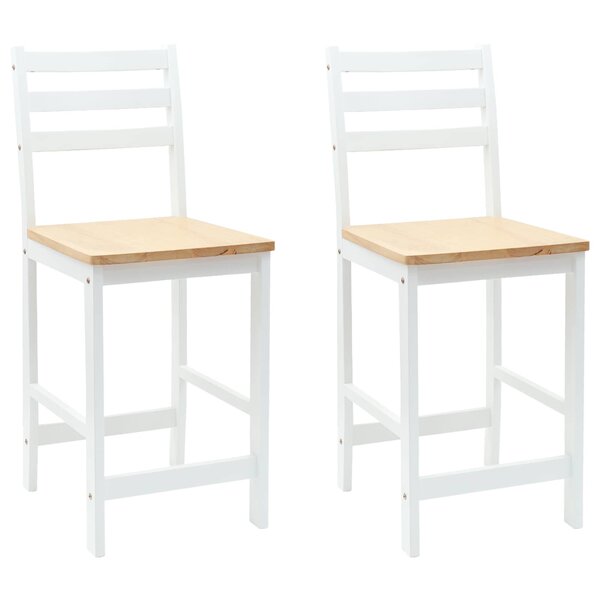 vidaXL Chaises de salle à manger 2 Pièces Blanc 40 x 47 5 x 99 5 cm