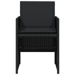 vidaXL Chaises de jardin lot de 4 avec coussins noir résine tressée
