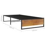 vidaXL Cadre de lit Noir Métal 100x200 cm