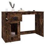 vidaXL Bureau avec tiroir chêne fumé 115x50x75 cm bois d'ingénierie