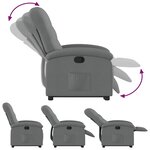 vidaXL Fauteuil inclinable Gris foncé Tissu