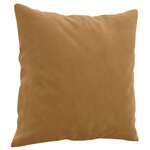 vidaXL Canapé 3 places avec oreillers décoratifs marron 180 cm velours