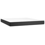 vidaXL Matelas de lit à ressorts ensachés fermeté moyenne Noir 160x200x20cm Similicuir