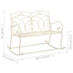vidaXL Banc de jardin 104 cm Fer Blanc antique