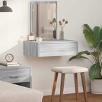 vidaXL Table de Toilette Gris 60 x 40 x 70 cm Bois d'ingénierie