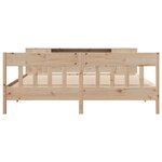 vidaXL Lit bibliothèque sans matelas 200x200 cm bois massif de pin