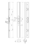 THIRARD - Serrure en applique réversible 3 points latéraux Tribando  blanc  pour porteur hauteur 2250 mm max