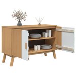 vidaXL Buffet OLDEN blanc et marron 114x43x73 5 cm bois massif de pin