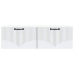 vidaXL Meuble TV mural Blanc 98 x 31 x 30 cm Bois d'ingénierie