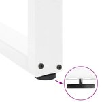 vidaXL Pieds de table à manger en U 2 pièces Blanc 100 x (72-73) cm Acier