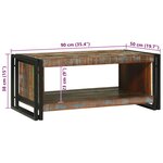 vidaXL Table Basse 90x50x38 cm Bois Recyclé Solide