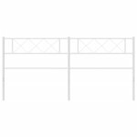 vidaXL Tête de lit métal blanc 200 cm