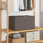 vidaXL Boîte de rangement 2 Pièces Gris 60 x 43 x 35 cm Tissu intissé