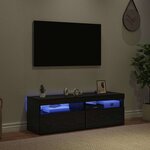 vidaXL Meuble TV 2 Pièces Noir 60 x 35 x 40 cm Bois d'ingénierie