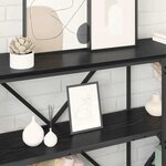 vidaXL Table console Chêne noir 180 x 30 x 75 cm Bois d'ingénierie