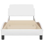 vidaXL Cadre de lit Dover blanc 80x200 cm similicuir